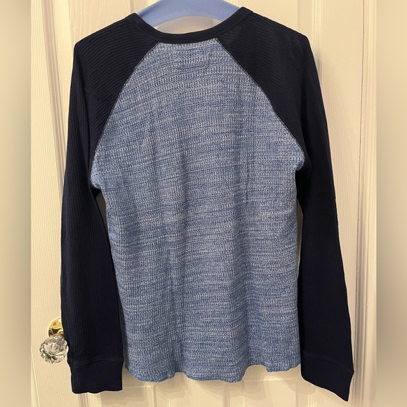 Express Waffle Shirt Blue and Navy - Picture 7 of 8